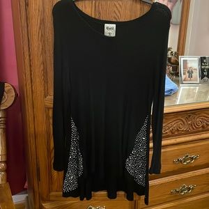 Super cute embellished angel wing waffle top